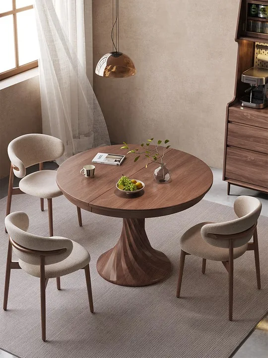 

Yashe 2025 новый средневековый выдвижной складной обеденный стол из цельного дерева для гостиной, дома, небольшой квартиры