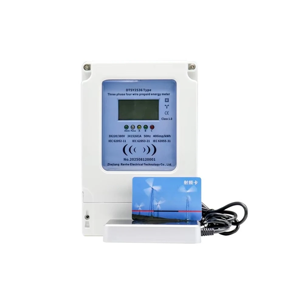 Smart 3-Phase Prepaid Electric Meter 3 Phases Watt-Hour Energy Meter