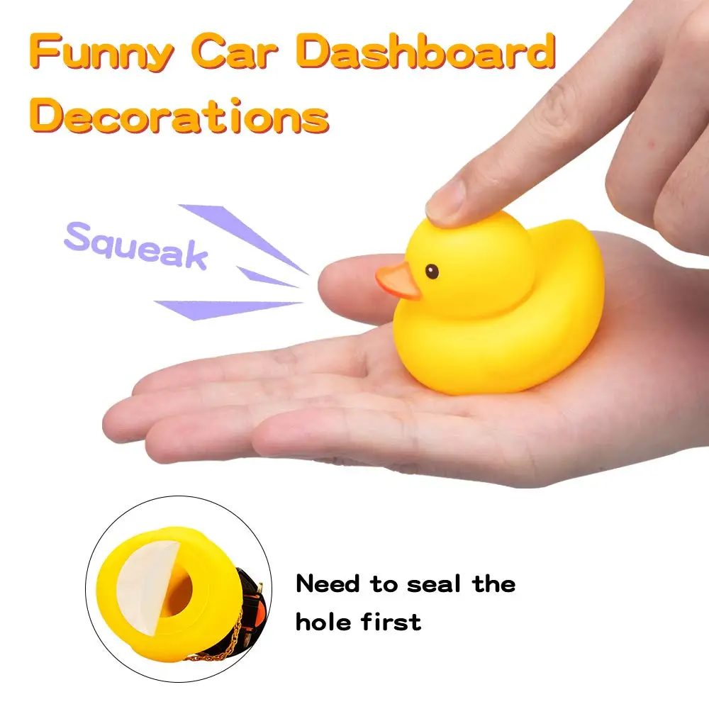 Car Decoration Car Duck With Helmet Broken Wind Pendant Rubber Duck Bicycle Road Bike Motor Helmet Riding Cycling Accessories