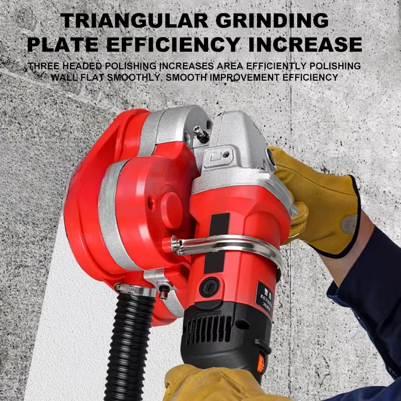 Polishing Machine Concrete Pavement Planer Handheld Floor Grinder Three-head Dust-free Polishing Machine Floor Grinding Machine