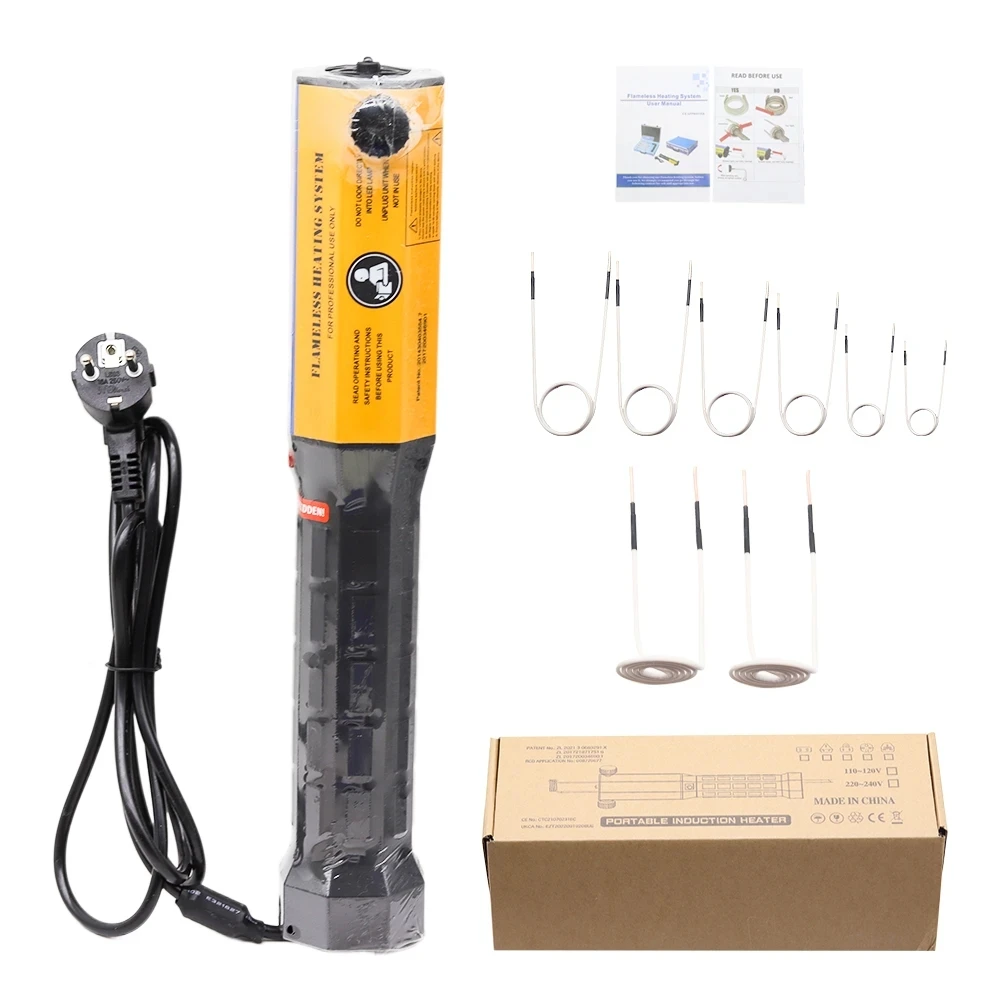 1000W Flameless Electromagnetic Mini Induction Heater With 8 Pieces Coil Kits For Auto Use Bolt Remover