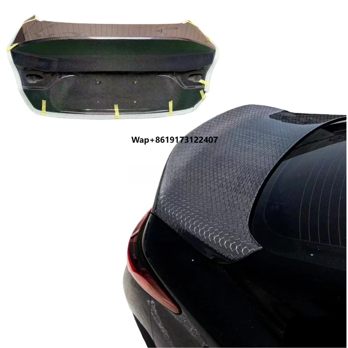 

Applicable to 2014 - 2017 Lnifiniti Q50 Carbon Fiber Trunk Lid CSL Style Rear Duckbill Trunk