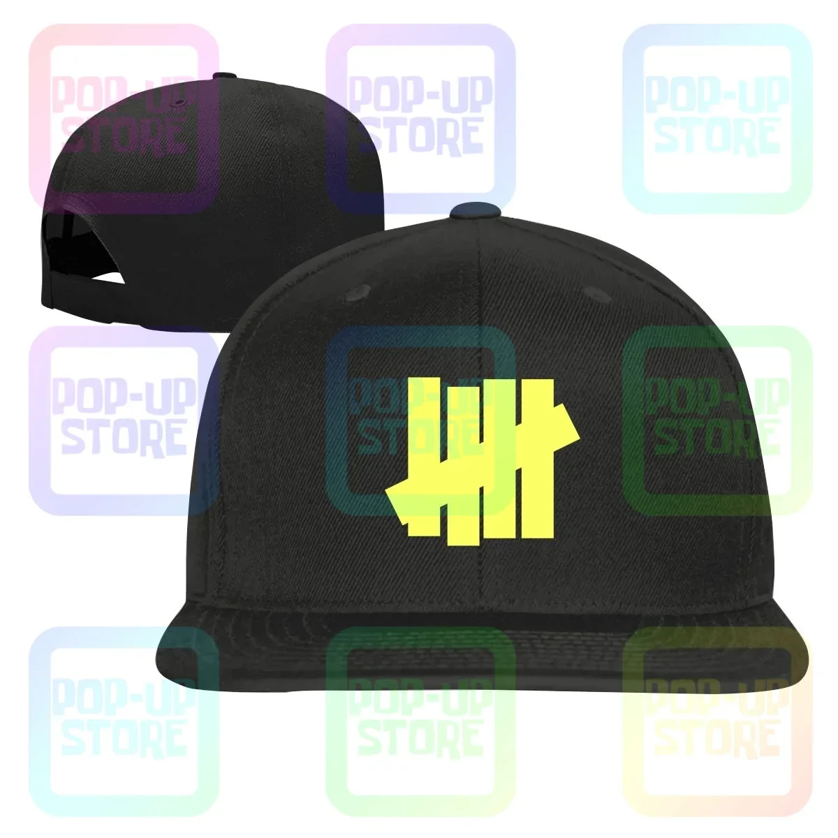 Undefeated Neon Yellow Graphic Snapback Cap Baseball Caps Summer Novelty Streetwear