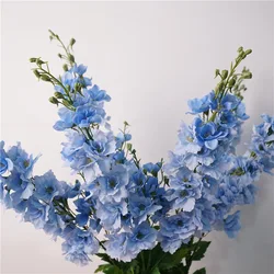 Moisturizing Delphinium Artificial Flowers Home Living Room Decor Real Touch Fake Flowers Wedding Party Layout Photography Props