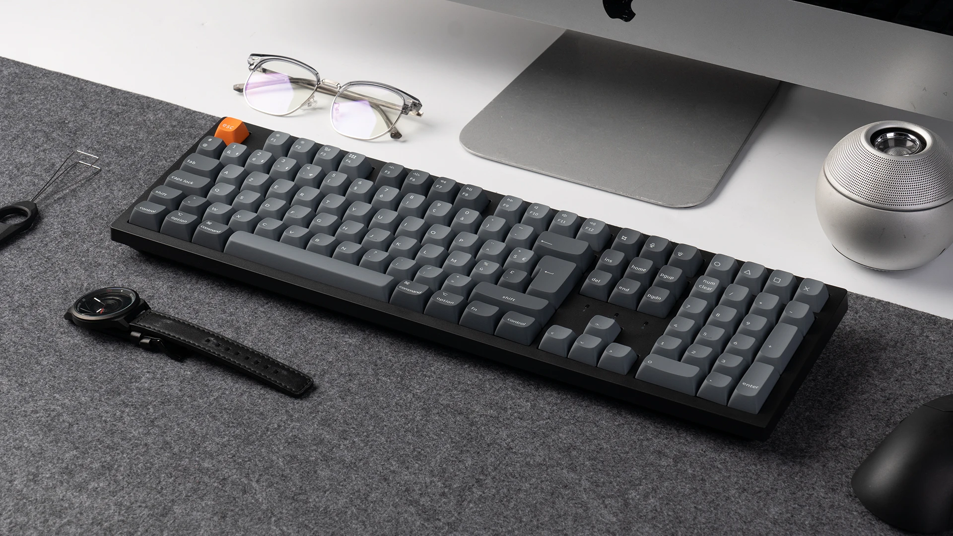 Keychron K10 Max FR-ISO تخطيط QMK لوحة المفاتيح الميكانيكية اللاسلكية المخصصة RGB الخلفية تألق من خلال Keycap #3