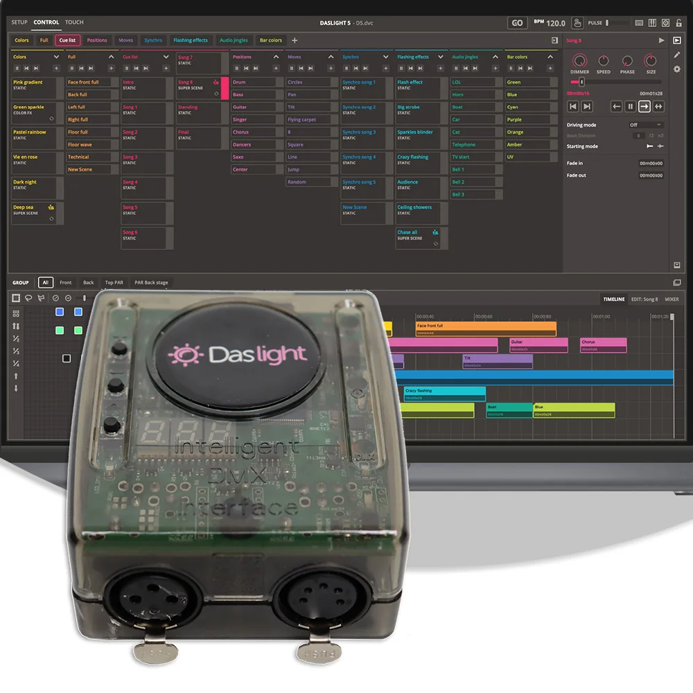 

Daslight DVC4 GZM Stage Lighting Control Software 1536CH DMX512 Wifi DJ Disco light led lights Dmx XLR controller