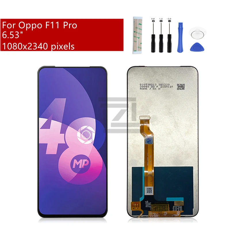 

Для OPPO F11 Pro ЖК-дисплей с цифровым преобразователем сенсорного экрана в сборе ЖК-панель CPH1969 CPH2209 CPH1987 запасные части для экрана