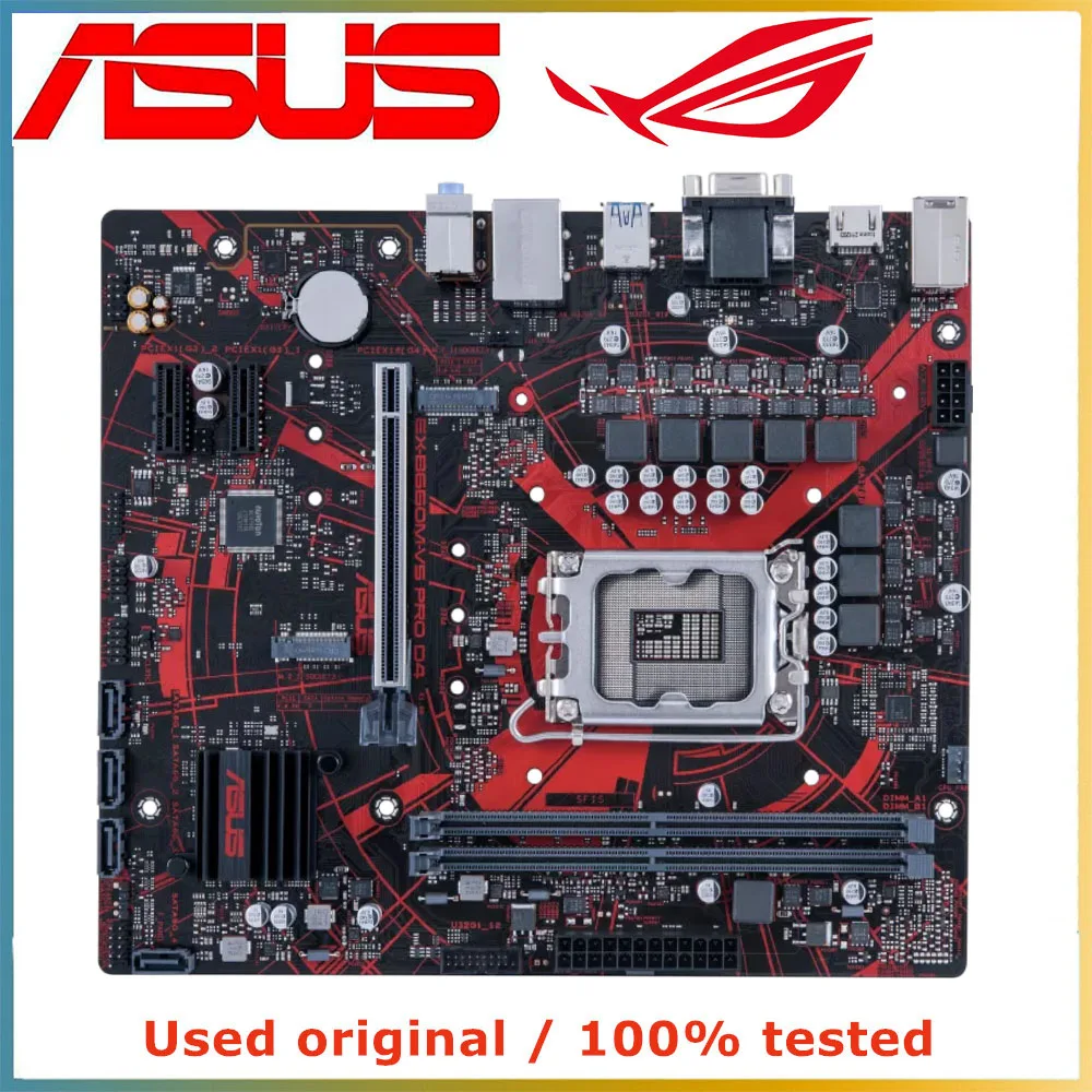 For ASUS EX-B660M-V5 PRO D4 B660M-V5 PRO D4 Main Board 1700 Pin Support 12th 13th Gen CPU 2.5G Network Interface Card Compatible