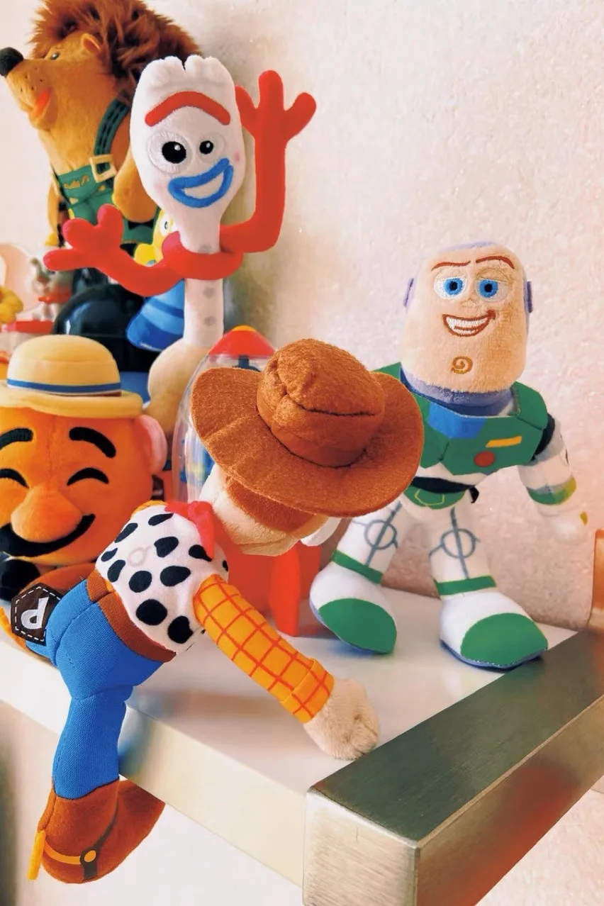 TOMY-Boneca de pelúcia Toy Story infantil, Tomei genuíno, Buzz Lightyear, garfo e garfo, venda direta na fábrica