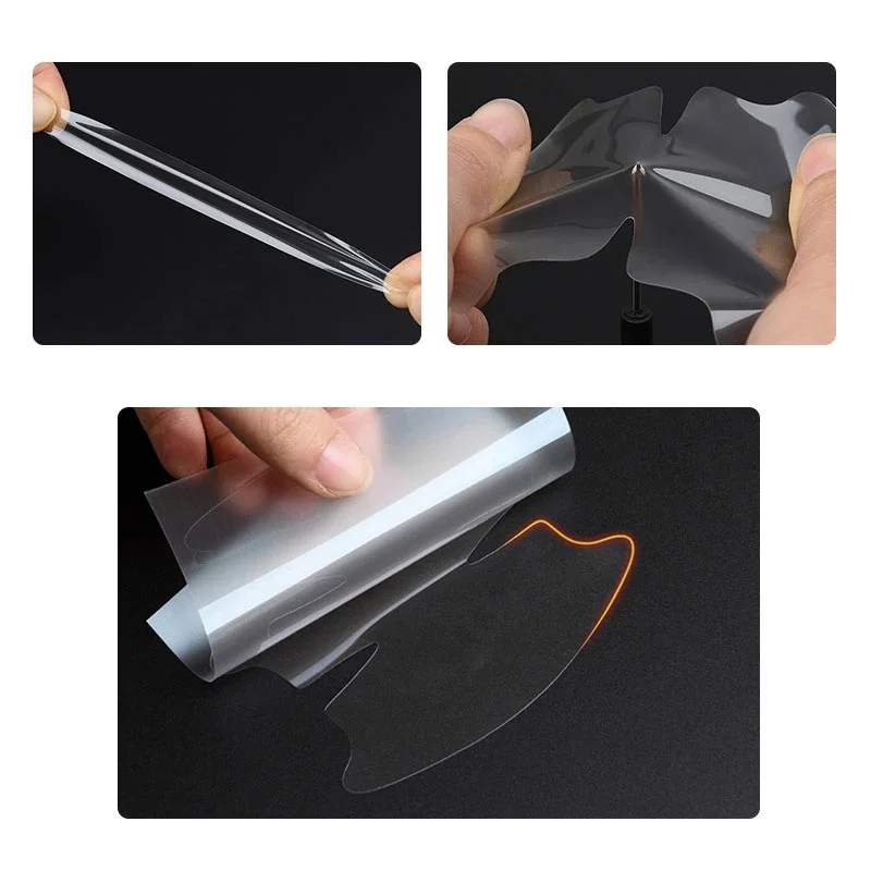 8PCS Car Styling Scratches Transparent Door Handle Bowl Protector Sticker Film For Toyota GR Sport CHR Yaris Hilux Rav4 Supra