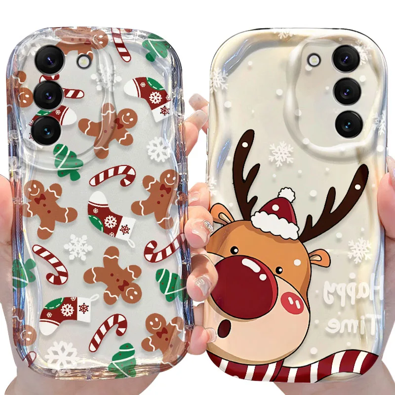 Santa Claus Phone Case for Samsung Galaxy S24 S23 S22 S21 Ultra Plus S20 FE A73 A72 A71 A55 A54 5G A53 A52 A51 4G A50S A50 Cover
