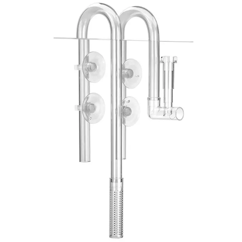 ABKS-Plastic Inflow Outflow Inlet Plant Tank Pipe Fish Water Filter Fishbowl Terrarium 12Mm