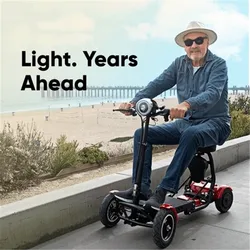 Electric Scooter For Disabled Four Wheel Electric Scooters Dual Motor 250W Mobility Scooter Foldable For Elderly