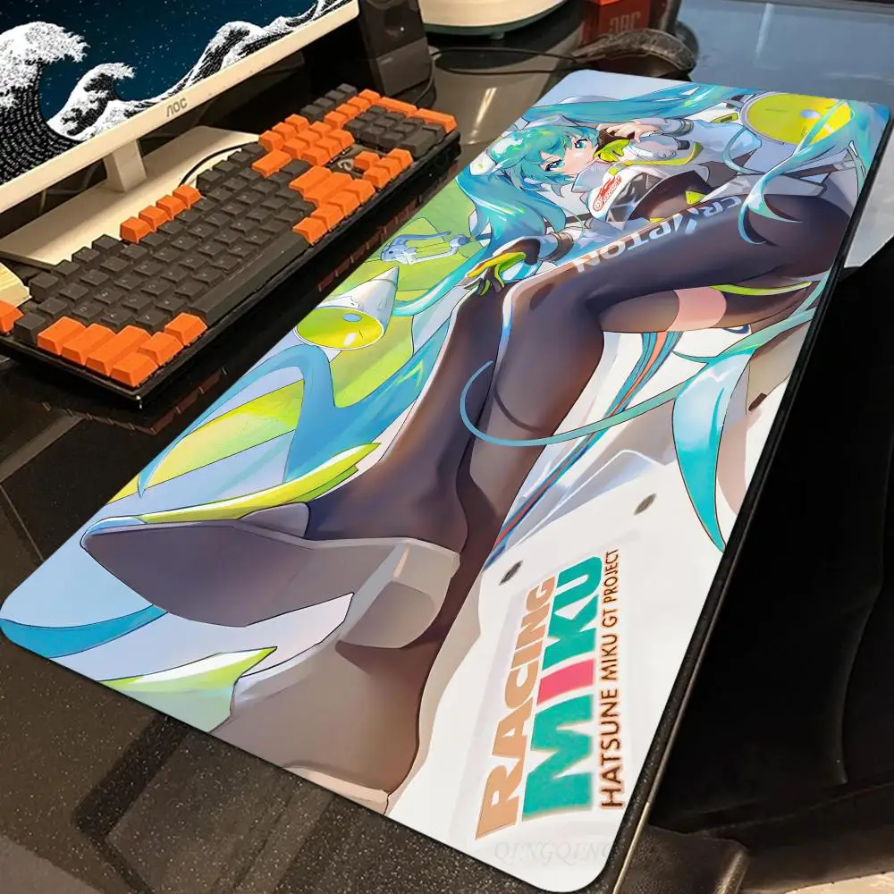 Anime Kawaii Girl Large Mouse Pad 900x400 PC Keyboard Office H-Hatsune Miku Cute Soft Deskmat XXL Mouse Mat Laptop Gaming Carpet