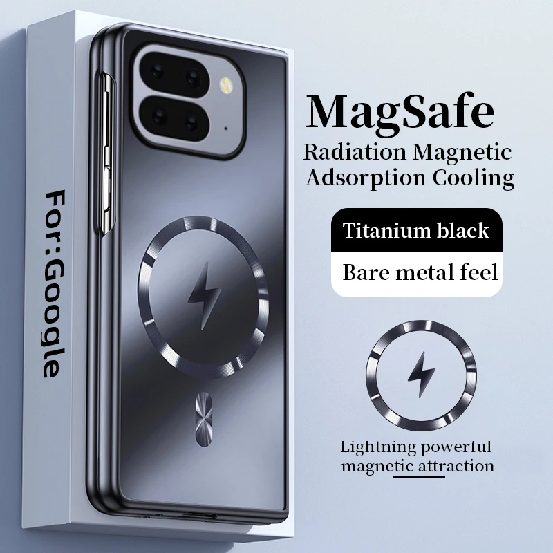 Image of Matte AG Bare Metal Feel Kunststoffhülle Dünn für Magsafe Case für Google Pixel 10 9 Pro Fold Magnetische Harte PC Slim Armor Rückabdeckung