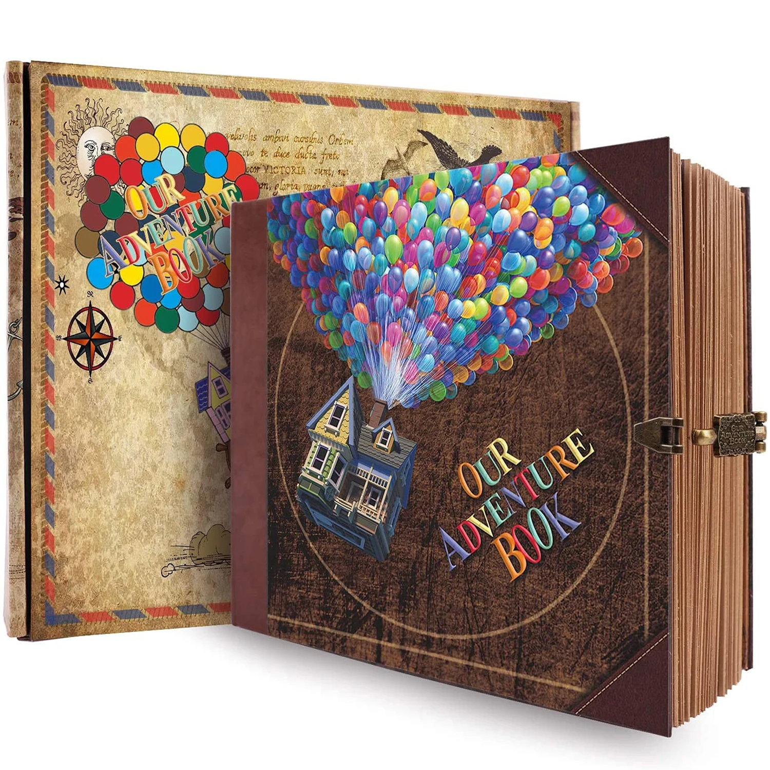 146-pagina DIY handgemaakt fotoalbum plakboek ons avontuurboek retro kraftalbum jubileum bruiloft geheugen Moederdag cadeau