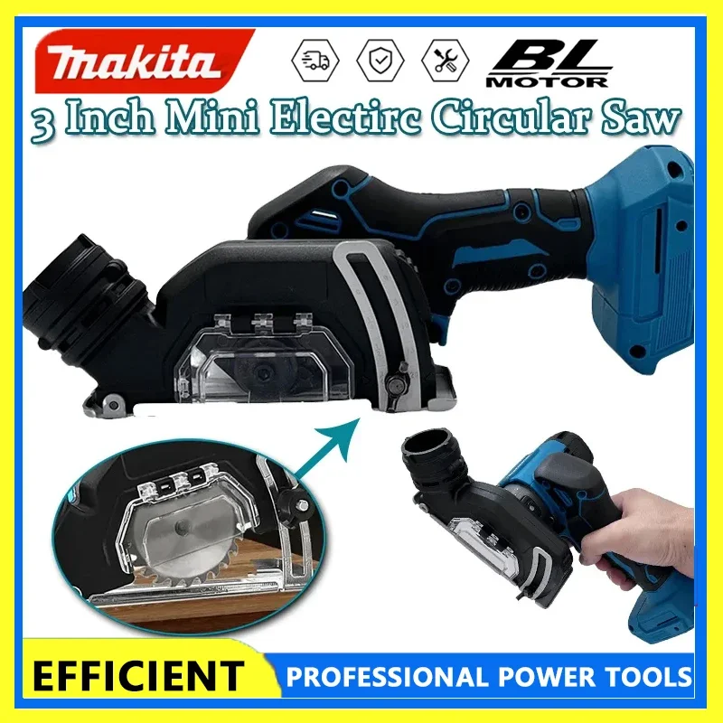 

Makita Cordless Circular Saw 3 Inch Handheld Angle Grinder Rechargeable Cut Off Tool for Cutting Metal Wood Tile Marble Fit 18V