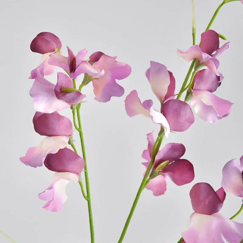 76 ซม.ประดิษฐ์ดอกไม้ 3 Forked Peaเต้าหู้พุดดิ้งดอกไม้ห้องนั่งเล่นตกแต่งบ้าน 3D ดอกไม้ผ้าไหมจัดงานแต่งงาน