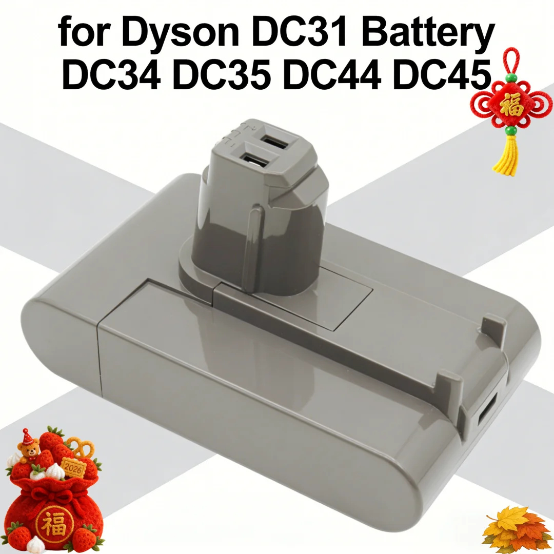 High Capacity 22.2V Rechargeable Battery Pack for Dyson V6 Series: DC35 DC45 DC44 DC34 DC31 Animal Cordless Vacuum Cleaner