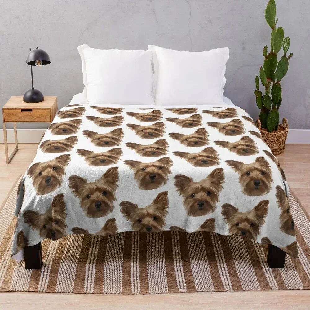 Yorkshire Terrier Throw Blanket Soft Comfort Blanket for Reading Watching TV