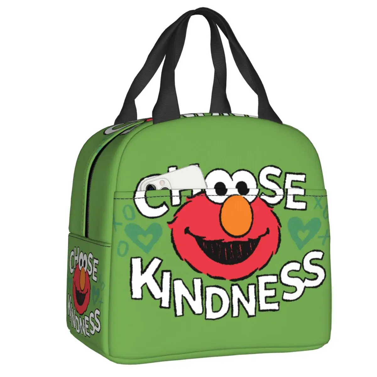 Custom Funny Cartoon Cookie Monster Thermal Insulated Lunch Bag Women Muppets Portable Lunch Tote for School Office  Box
