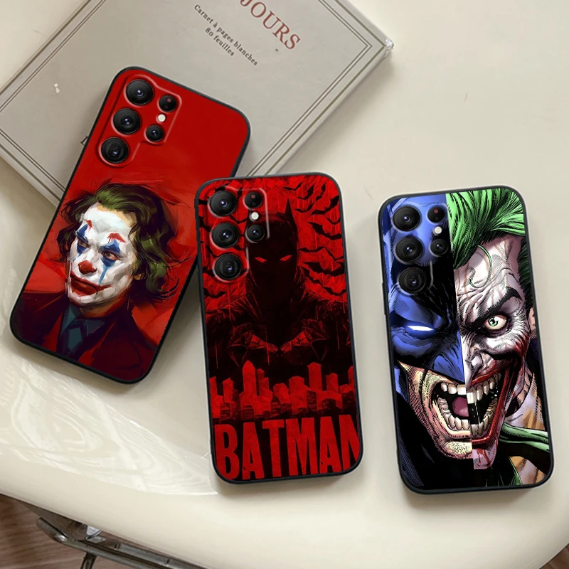 The J-Jokers B-Batmans Wayne For Samsung Galaxy S24 S23 S22 S21 S20 FE S10 S10E Plus Ultra Pro Lite 5G Black Cover Phone Case