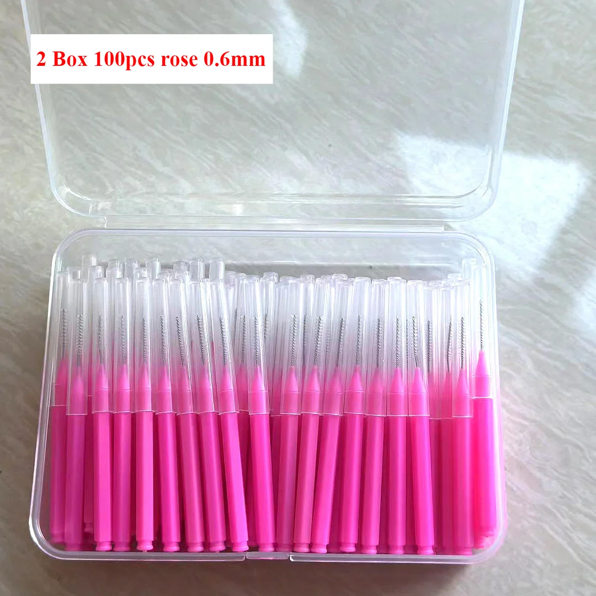100/200 Stuks Doos Rager 0.6-1.5Mm Reiniging Tussen Tanden Mondverzorging Orthodontische I Vorm Tandzijde I-type push pull