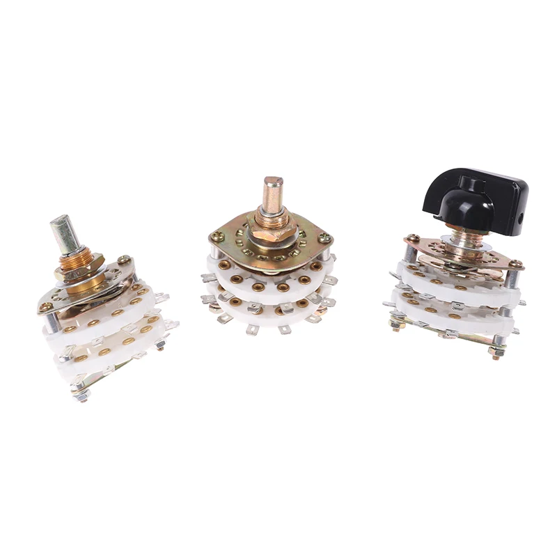 【New】2 Pole 6/7/8/9/10 Position 4 Pole 3/5 Position With Channel Rotary Switch Selector With Cap Channel Selector Rotary Switch