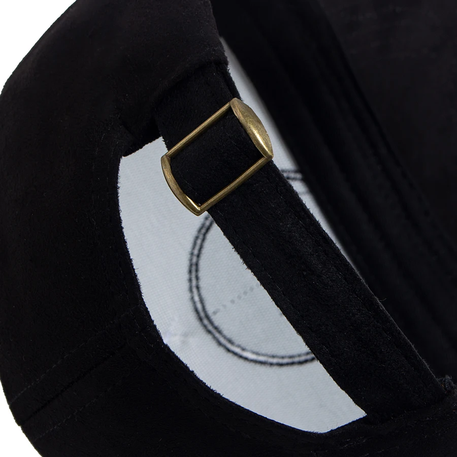 Fashion Circular Leather Label Suede Men\'s Baseball Cap Spring Autumn Hat For Visor Casual Women Snapback Hip Hop Caps Unisex