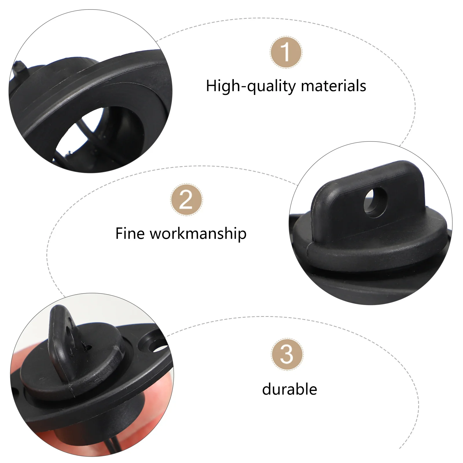 

2 Pieces Silicone Kayak Drain Plugs Durable Boat Scupper Stopper Canoe Holes Thread Bung Marine Accessories Water Seal