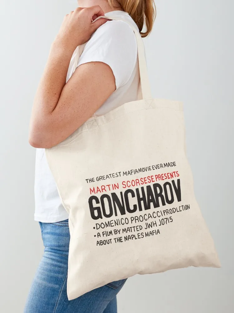 Goncharov Label Re-creation Tote Bag university shopper bag Reusable bags shopper bags for women Canvas Tote Bag