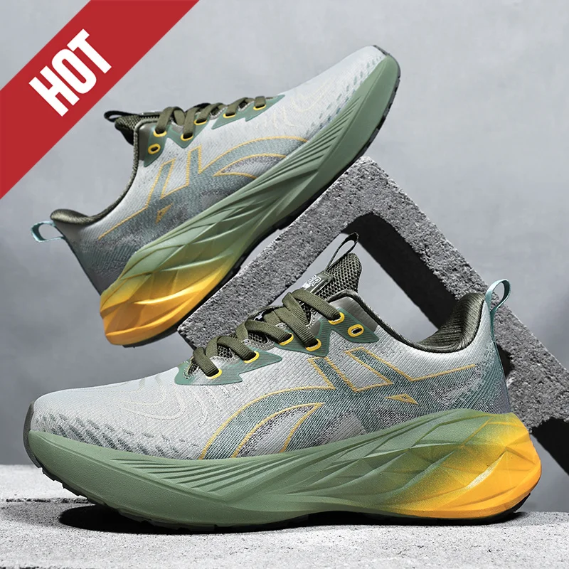 

NEW Air cushion Running Shoes Marathon Speciality Men Sports Breathable Lightweight Male Comfortable Athletic Nonskid Sneakers