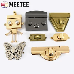 2Pcs Metal Bag Spring Lock Snap Women Handbag Twist Turn Buckle Decorative Closure Clasps DIY Replacement Hardware Accessories