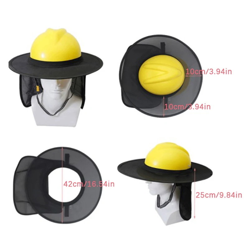 Kit de protection solaire pour l'été, protection contre les coups de soleil, construction, sécurité, casque dur, bouclier de cou, pare-soleil, kit de rayures de moulage