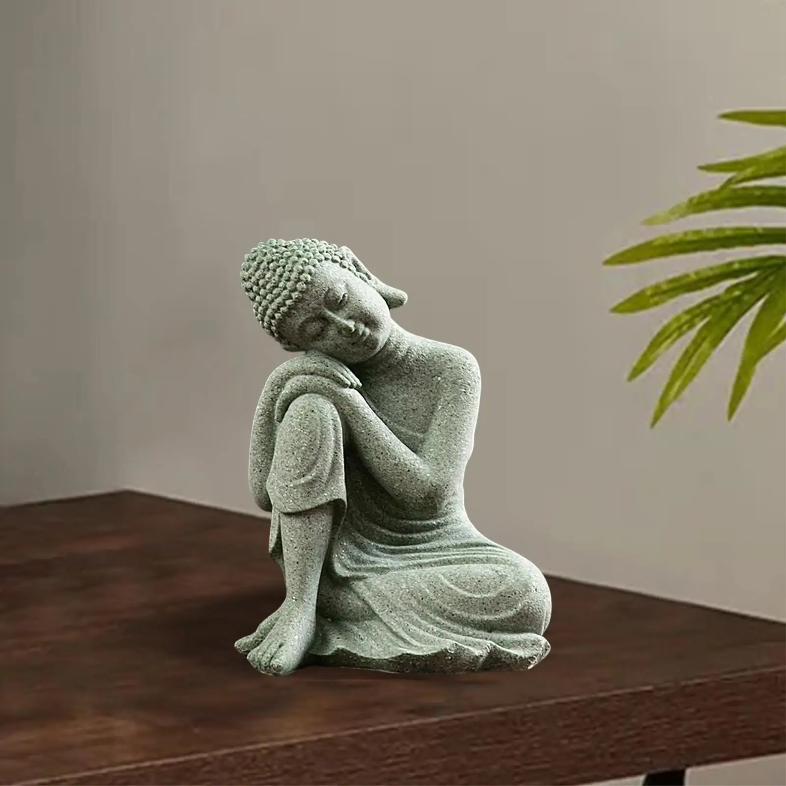 Sitting Buddha Statue Buddhism Decor Decorative Rustic zen for Living Room image 2