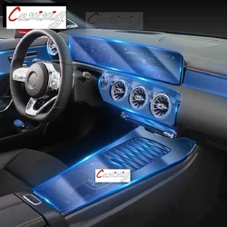 For Mercedes Benz A-Class W177 2019-2022 2023 Car Interior Center Console Transparent TPU Protective Anti-scratch Accessories