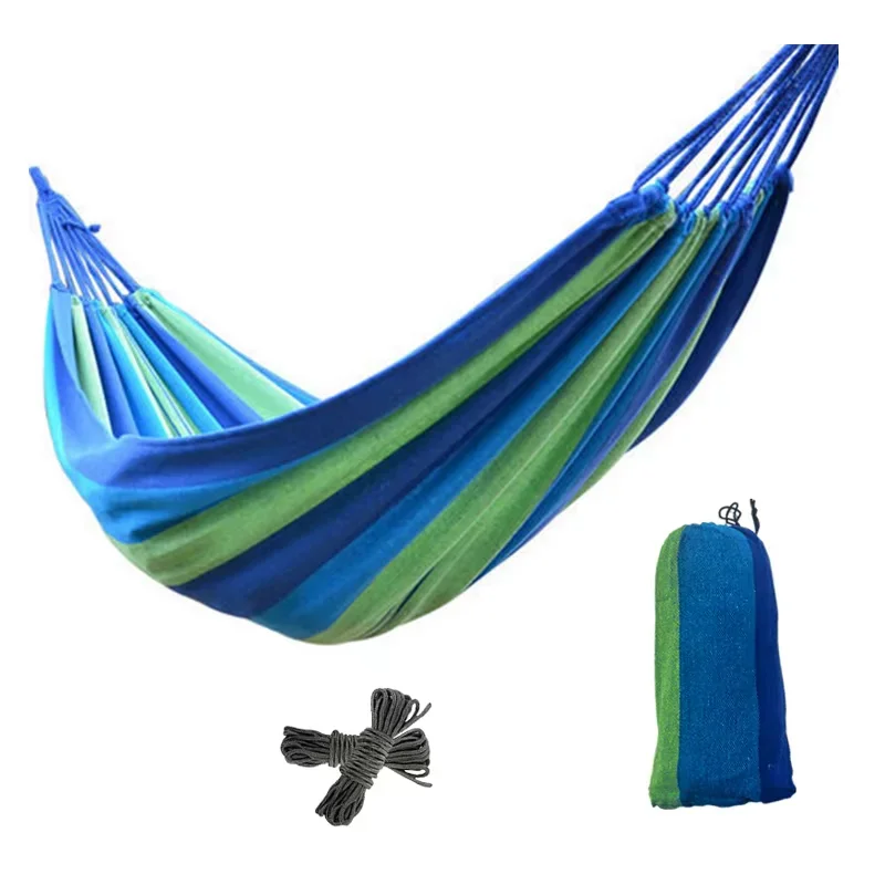 Leisure Hammock Cotton Thickened Hammock Tied to The Tree Outdoor Large Hammock Camping Tent Wear-resistant Non-slip