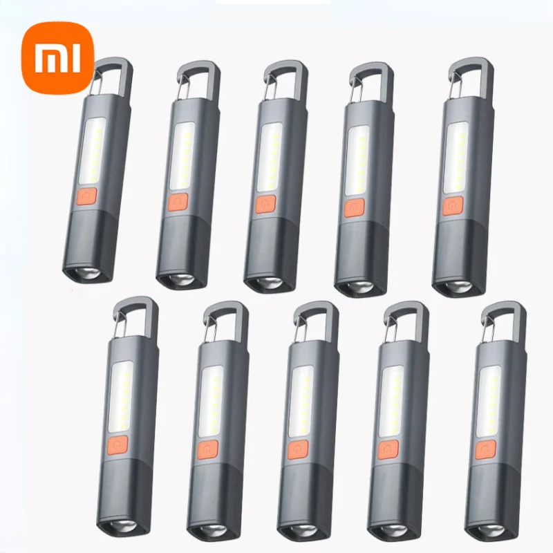 Xiaomi Outdoor Flashlight Portable Strong Light Variable Focus with Floodlight Side Lights Mini Flashlight Lamp High Brightness