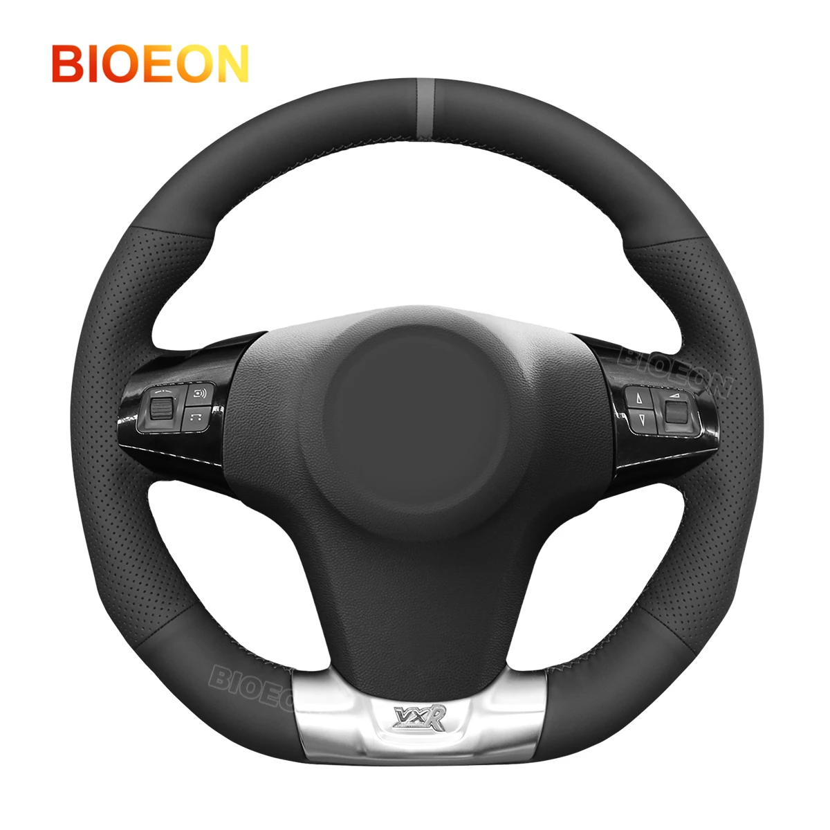 Bioeon Black PU Leather Car Steering Wheel Cover for Opel Corsa (D) OPC 2007-2015 / for Vauxhall Corsa (D) VXR 2007-2015