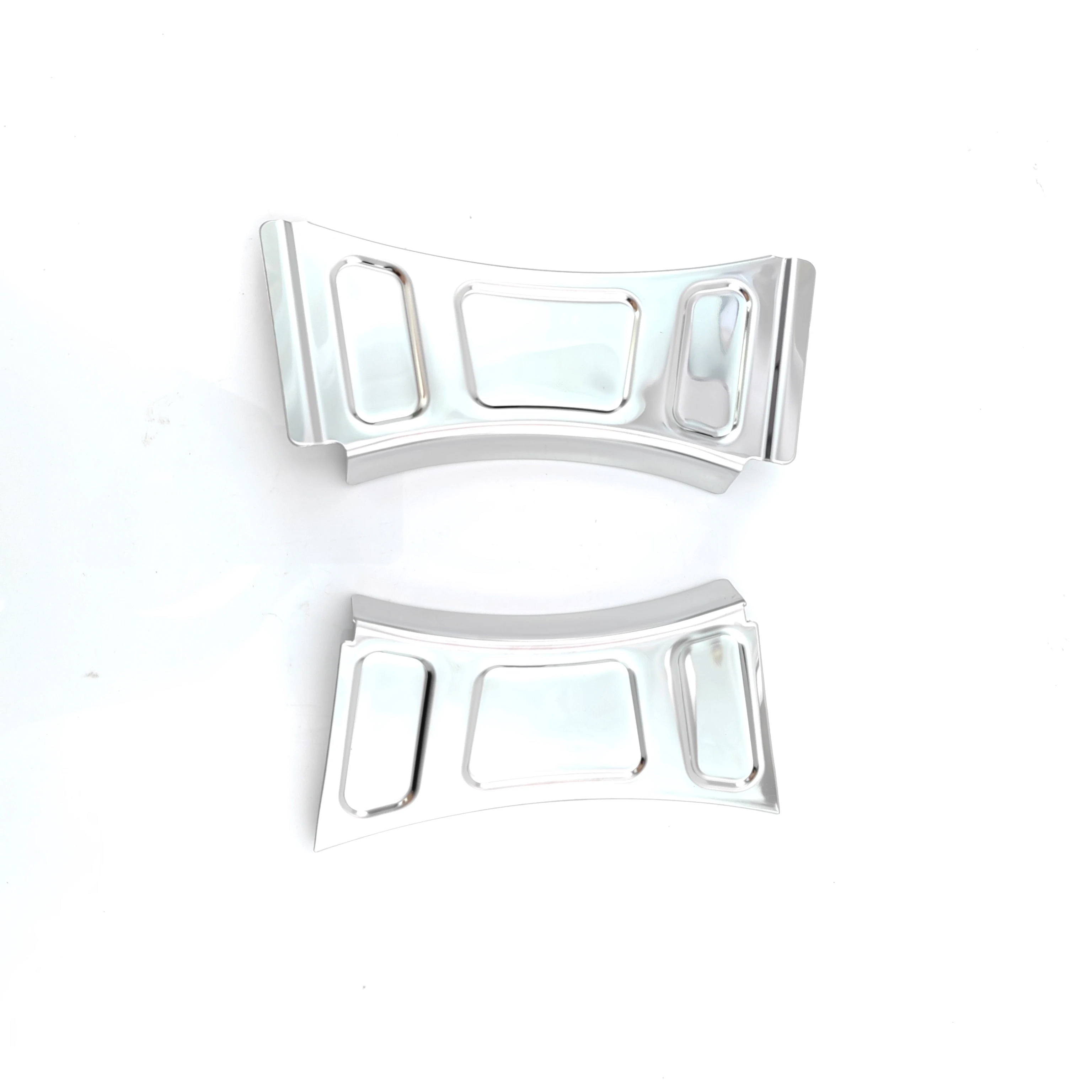 For Motorcycle Harley Touring Modified Front Frame Chrome Trim Twin Lights Street Glide Road King Neck Plating Cap 89-13