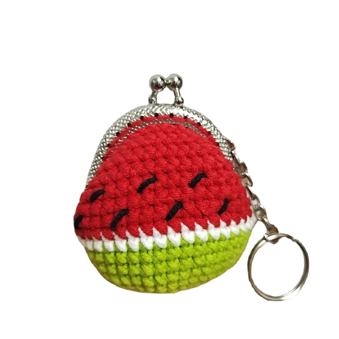 

Finished Hand Crocheted Wool Watermelon Key Gold Bag DIY Creative Children's Coin Purse