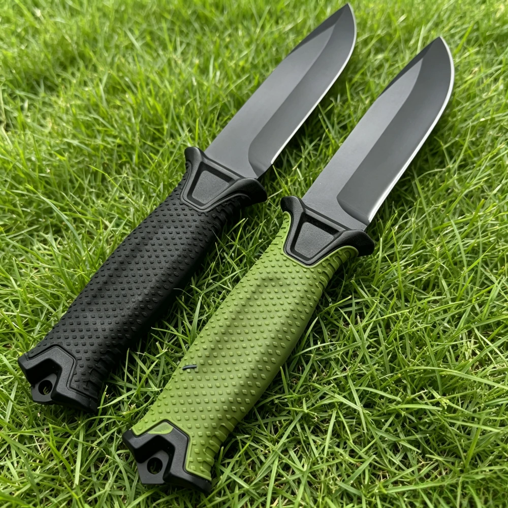 2 Colors Optional Straight Fixed Blade Knife Durable Handle 8Cr13Mov Blade Outdoor Hunting Hiking Utility Knife
