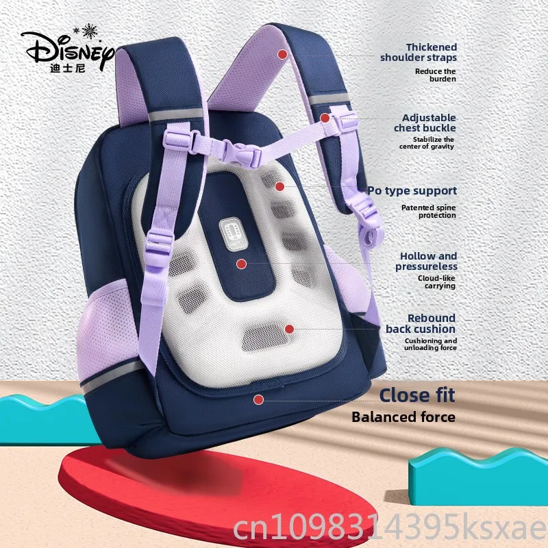 Disney Lightweight Kids Backpack Elementary School Bag Ergonomic Spine Support Large Capacity multifunctional Bookbag for Boys