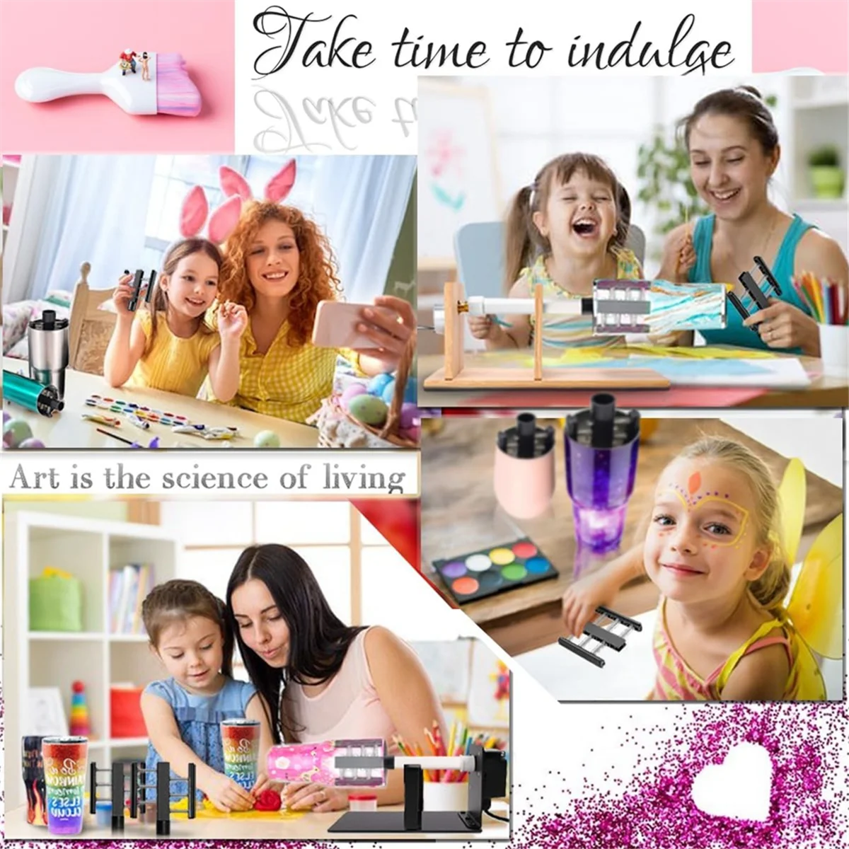 ABXHH Insertos para Tumbler Turner, Soporte de Insertos de Espuma para Vaso Ajustable para Máquina Tumbler Turner, Paquete de 2