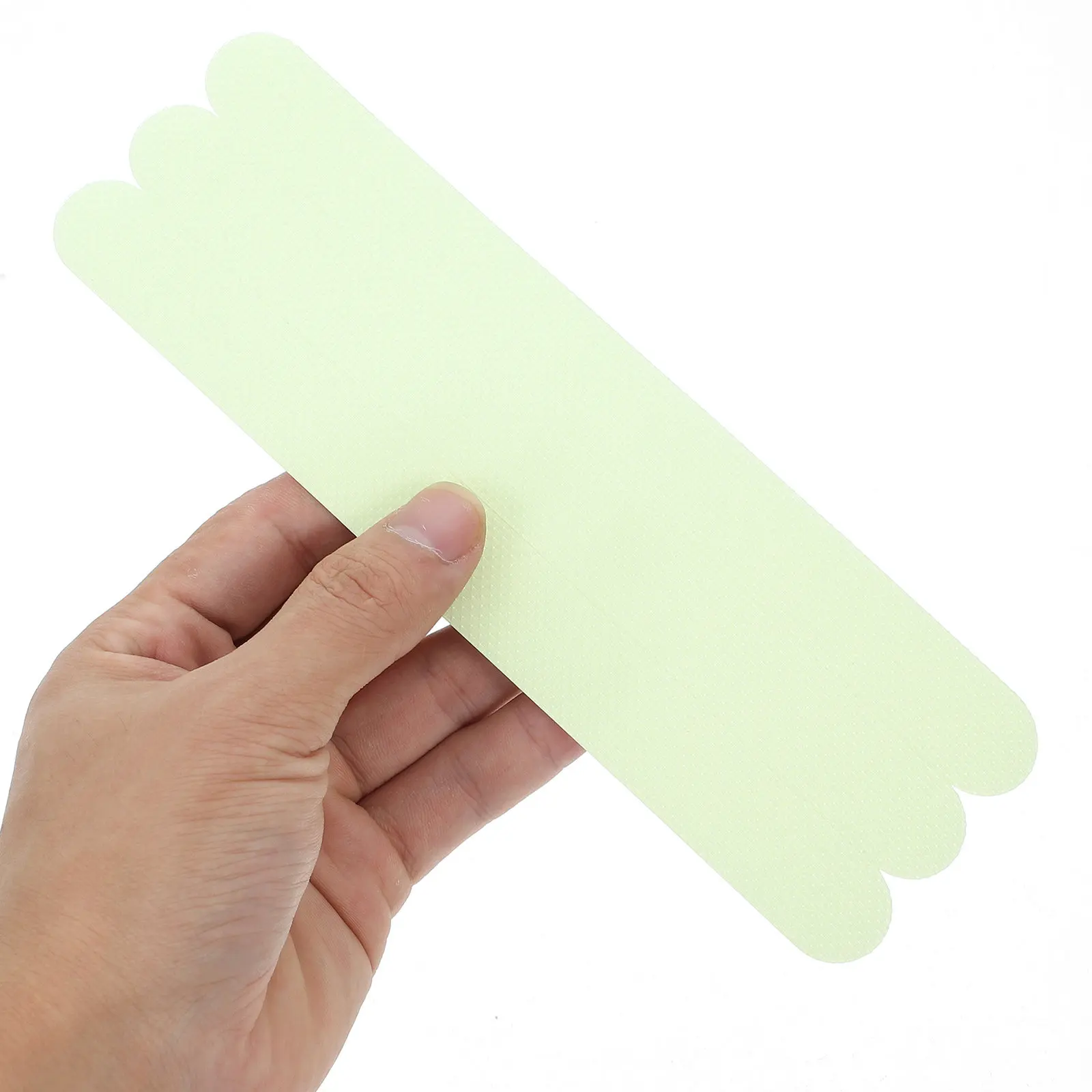12Pcs Non Slip Stair Treads Anti Slip Tape Green Warning Glow Dark Luminous Stair Grip Strips Safety for Indoor Outdoor Steps