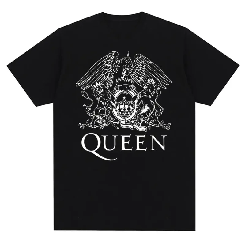 100% Cotton T-shirt Queen Rock Music Band Graphic Printed Summer T Shirt Fashion Men Women Short Sleeve Tees Streetwear Clothing