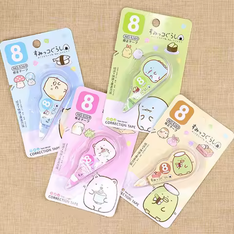 Ellen Brook 1 Pcs Mini Cartoon Capybara Large Capacity Correction Tape Tools School Office Corrector Stationery Sweet Supplies