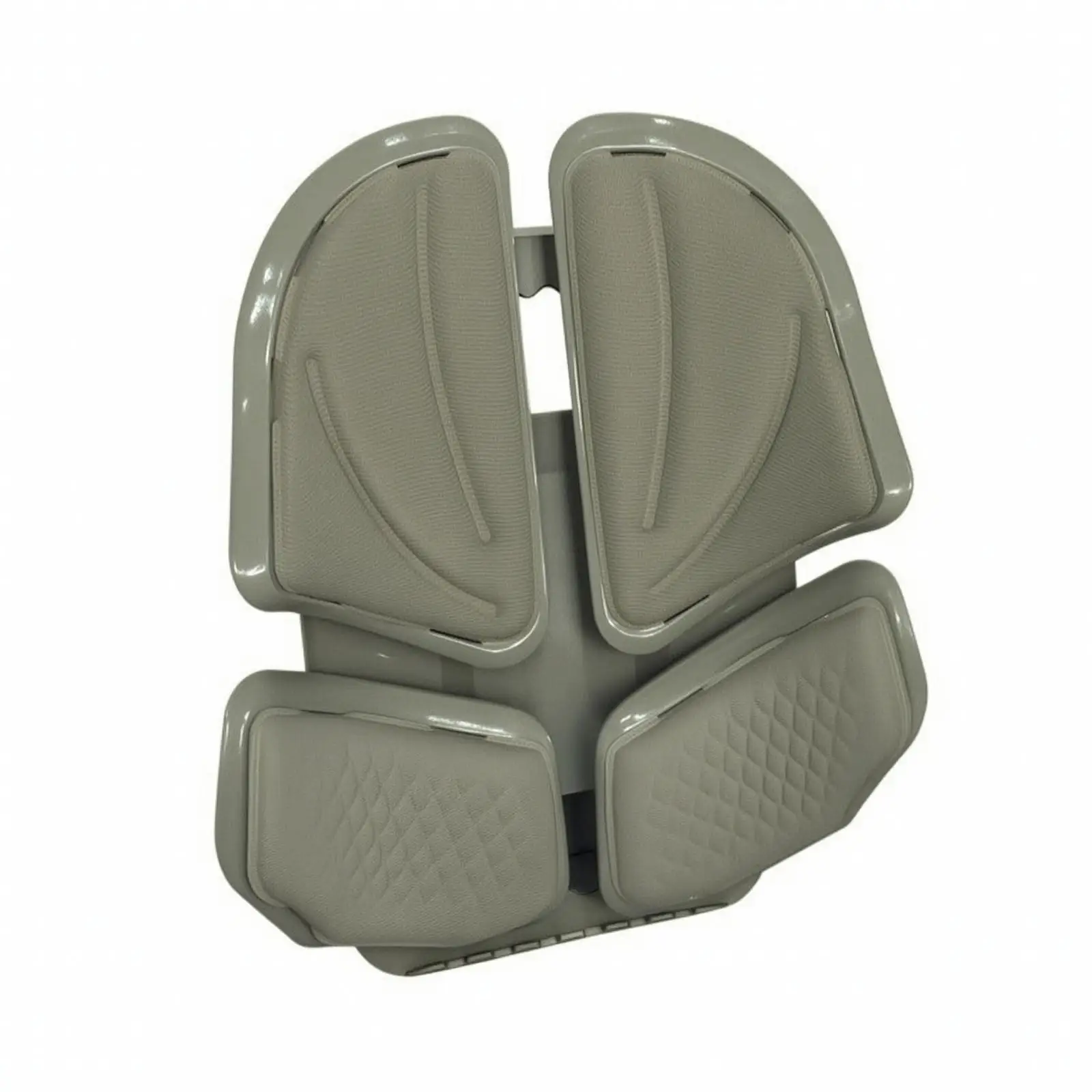 Vehicle Seat Back Support Pillow with Four Touchpoint Pads for Long Commute Driving Pain Relief