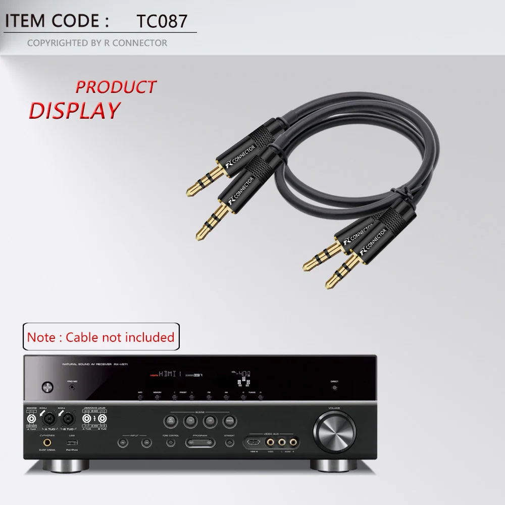 2PCS 3.5MM Jack Stereo 3.5MM Male Plug Connector Gold Plated Brass Jack 3.5MM Wire Connector for 6MM Cable Headphone Earphone