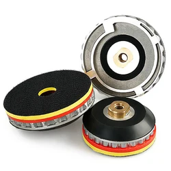 4Inch Snail Lock Backer Pad 100mm Aluminum Rubber Adapter Backing Pad For Diamond Edge Polishing Pad Holder M14 M5/8-11 Thread
